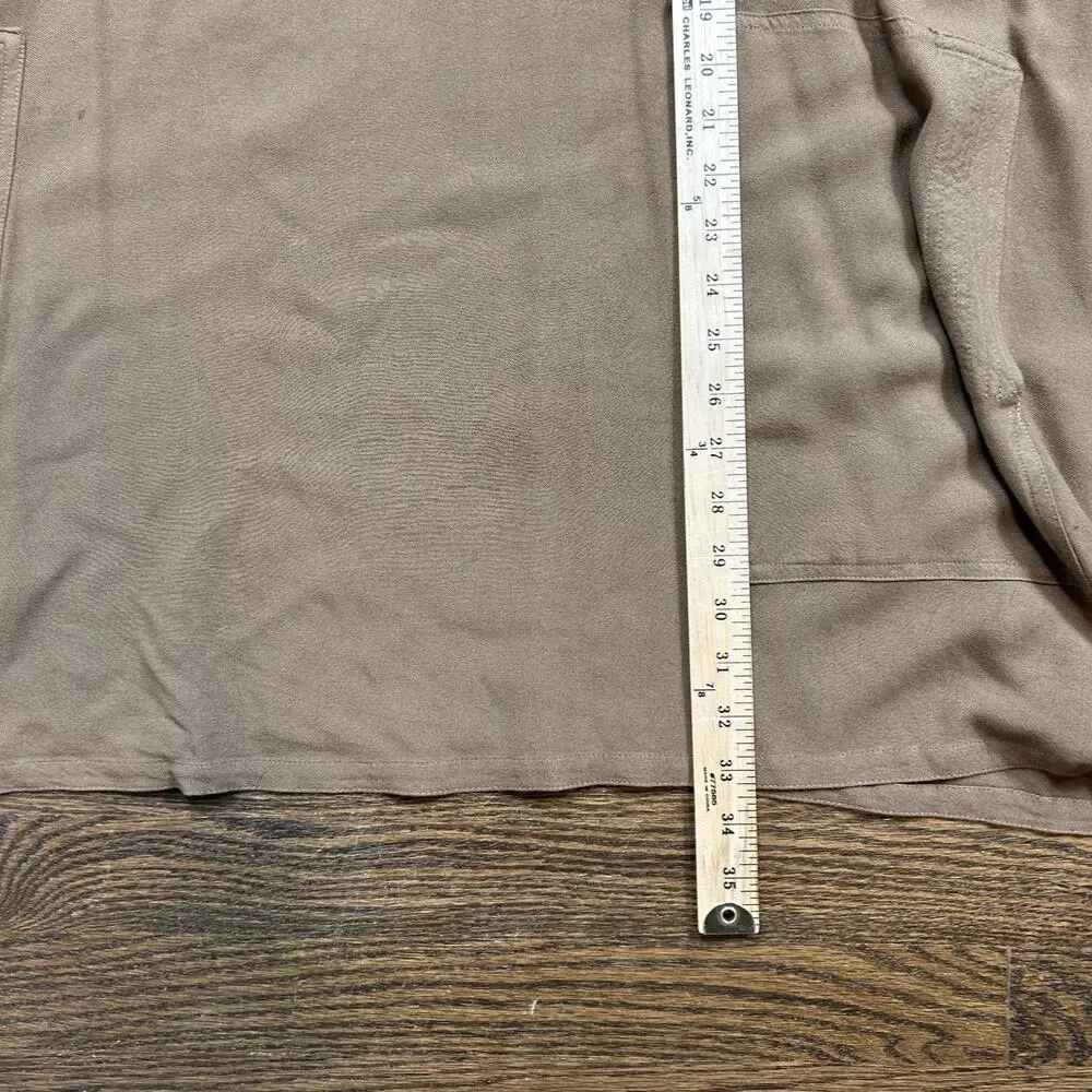 Vintage Soft Surroundings Tunic Top Womens One Size Brown Dolman 3/4 Sleeve - Picture 8 of 9